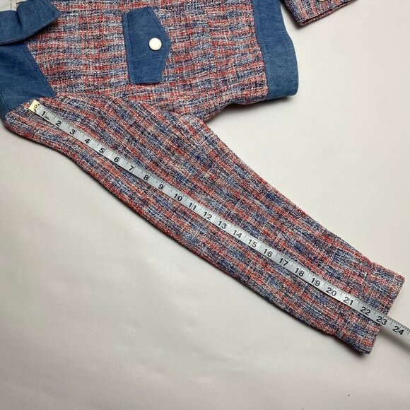 HOUSE OF HARLOW 1960 NEW Tweed Denim Western Style Jacket Size M - Picture 6 of 7